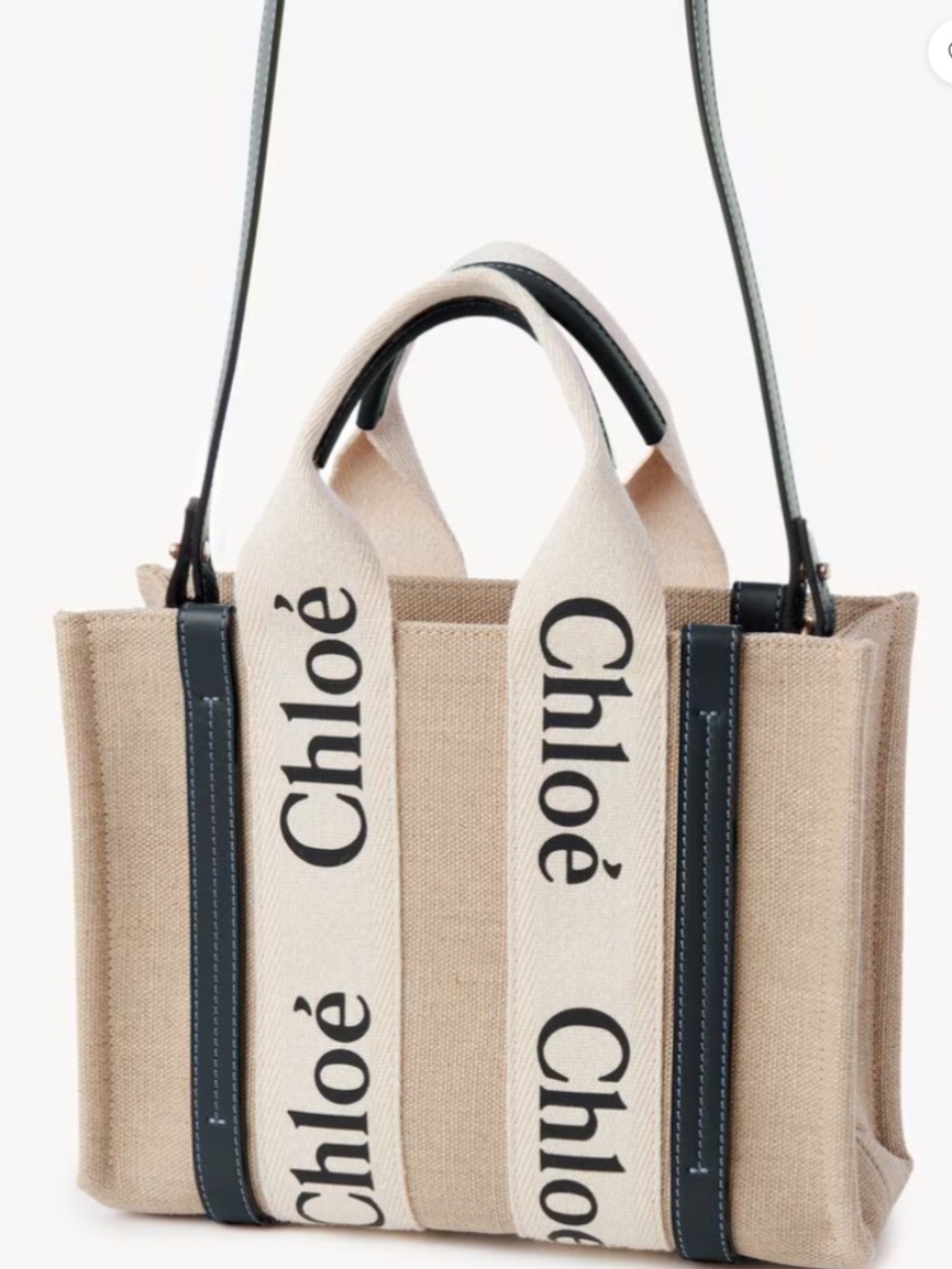 MINI WOODY TOTE BAG IN LINEN - Picture 9 of 9